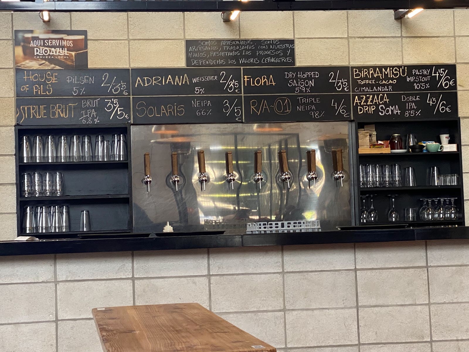 CERVEZAS RÍO AZUL en andalucía ebaristo café