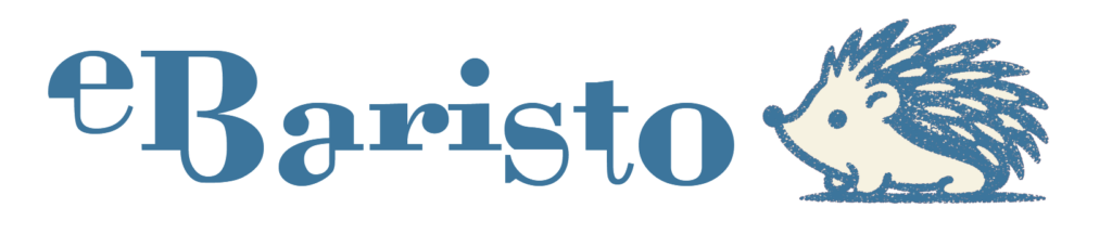 logo ebaristo azul home barista blanco